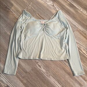 Women's Mint Green Long Sleeve Top